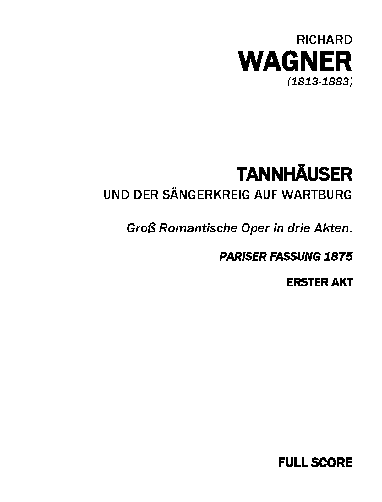 Tannhäuser, WWV 70