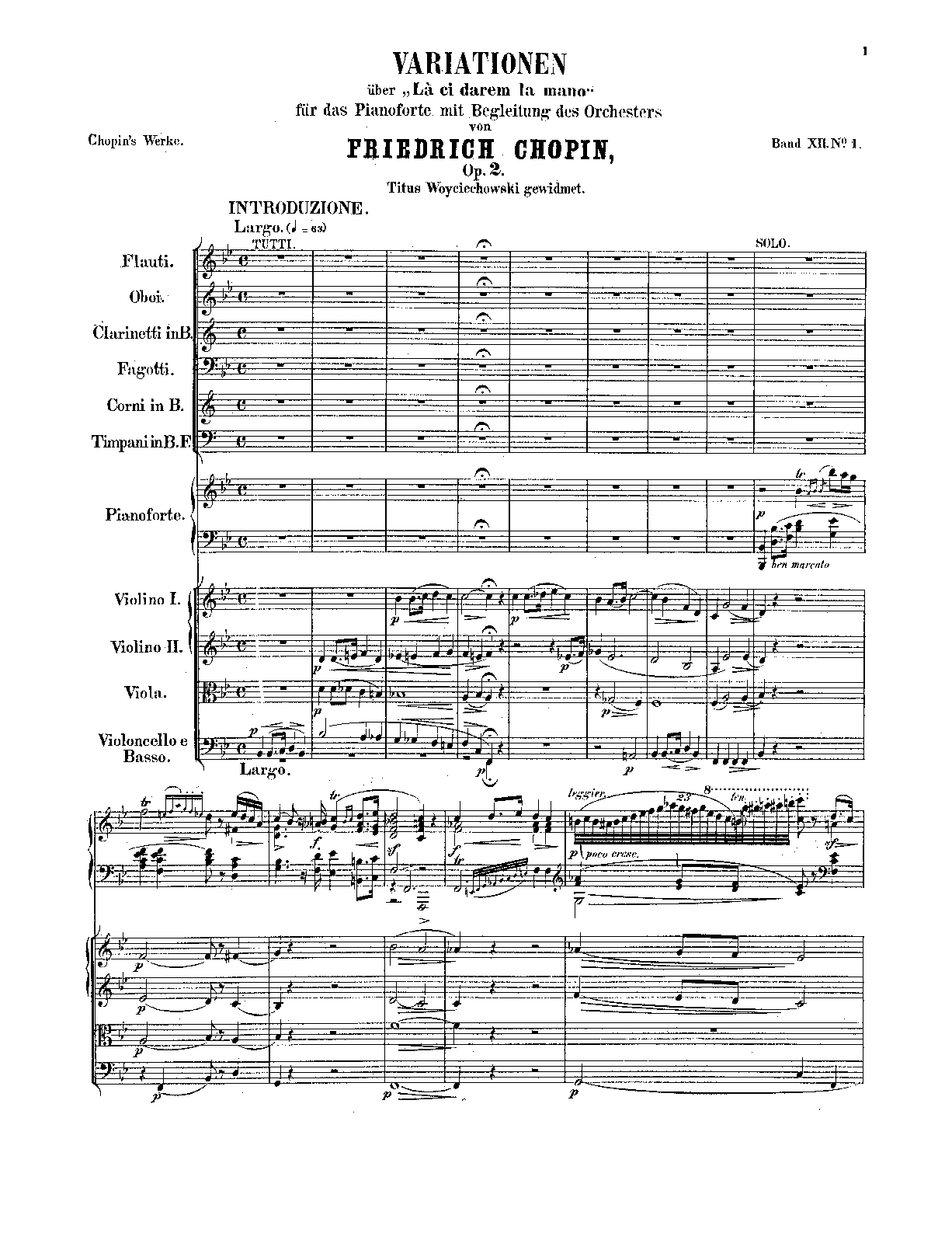 Variations on 'Là ci darem la mano', Op.2