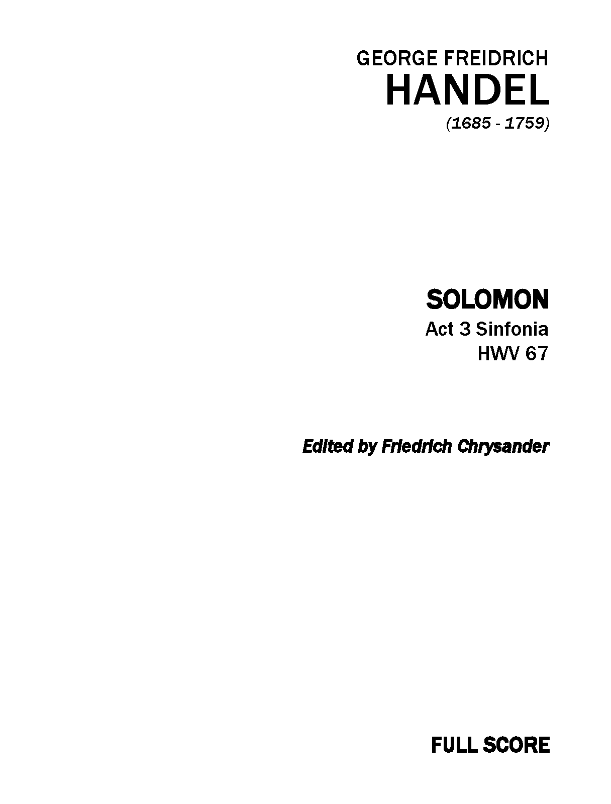 Solomon, HWV 67