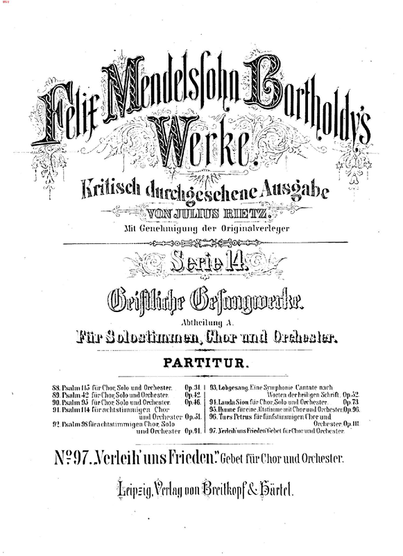 Verleih uns Frieden gnädiglich, WoO 5