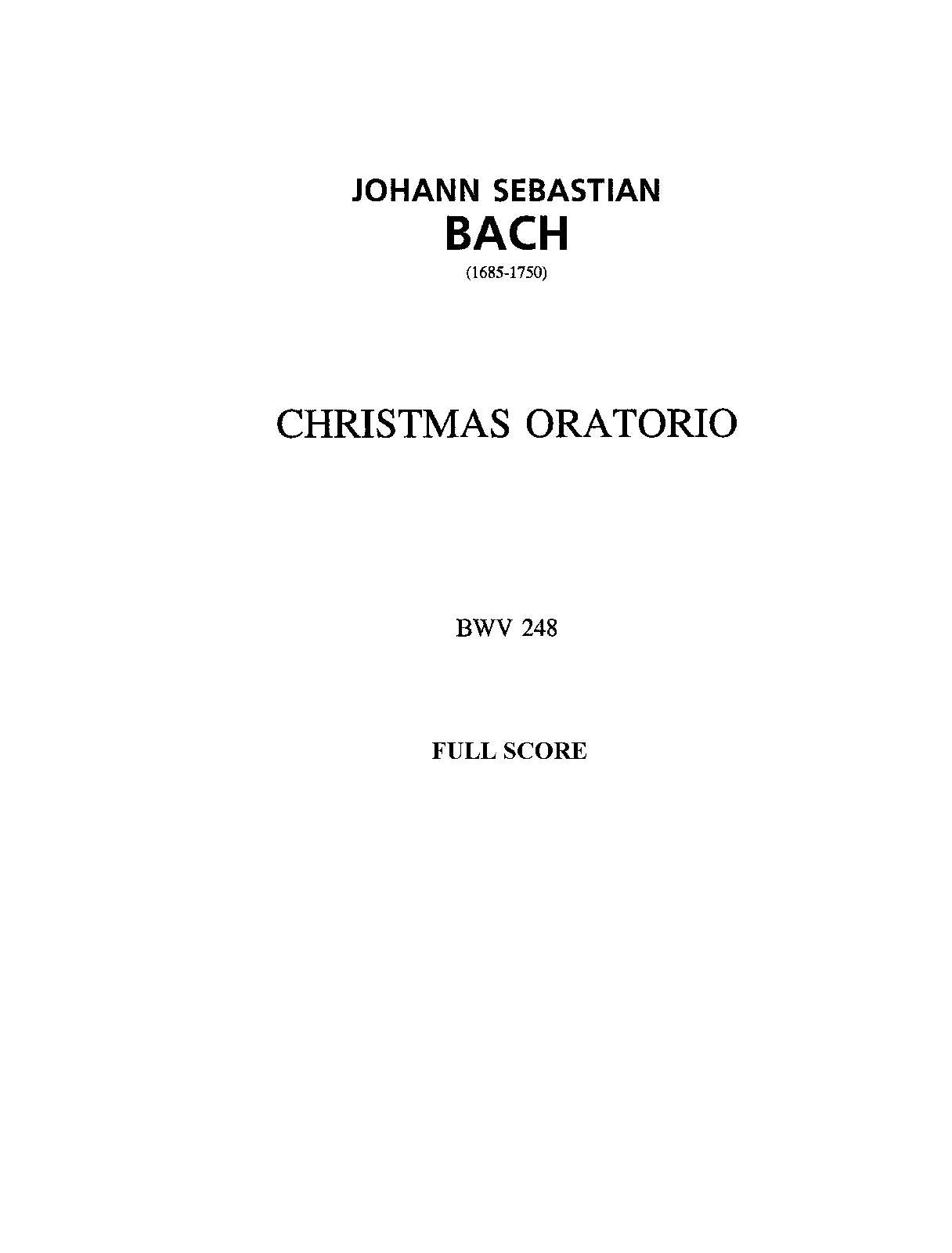 Weihnachtsoratorium, BWV 248