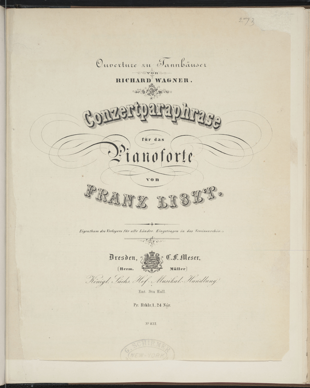 Ouvertüre zu Tannhäuser, S.442