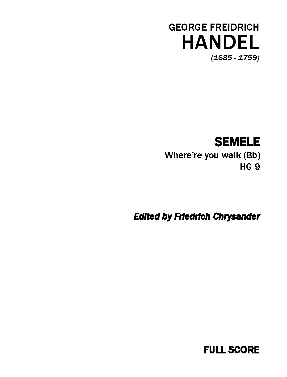 Semele, HWV 58