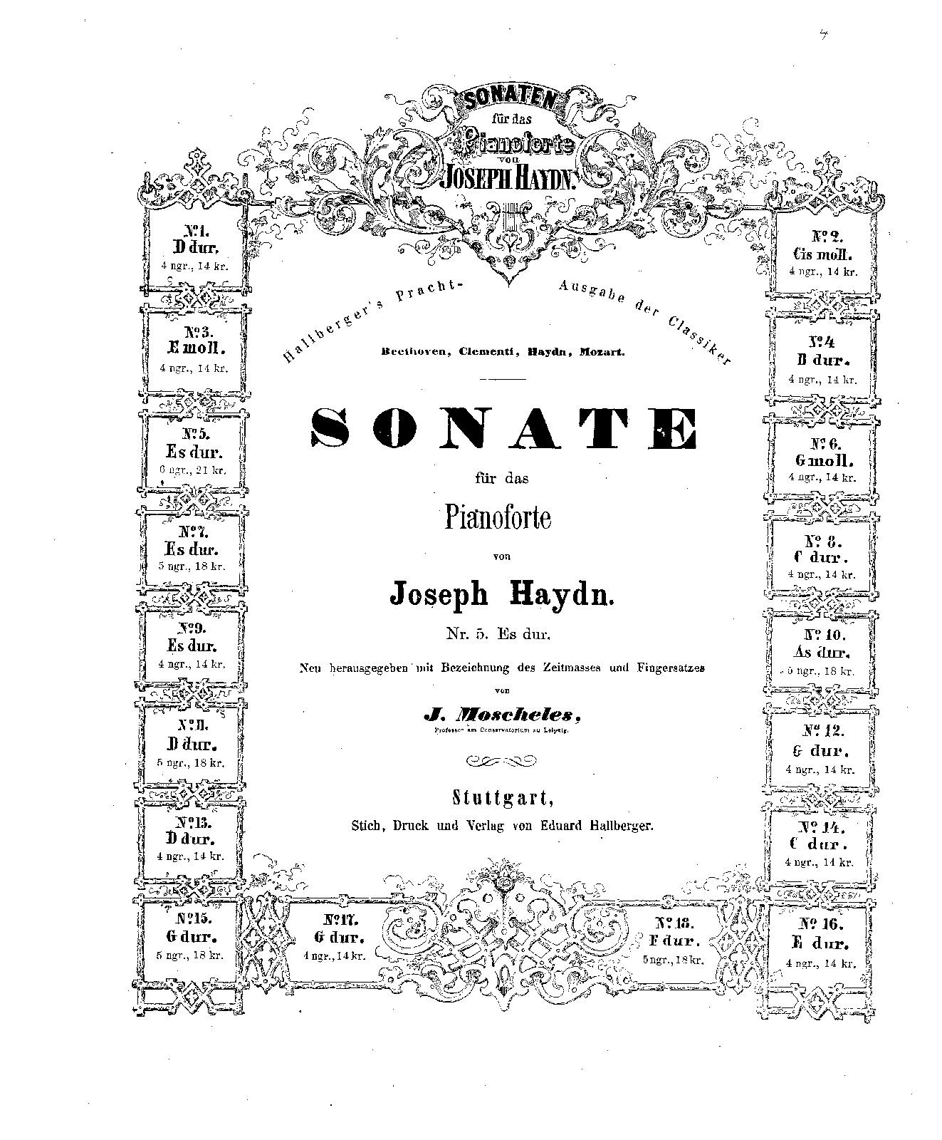 Keyboard Sonata in E-flat major, Hob.XVI:52