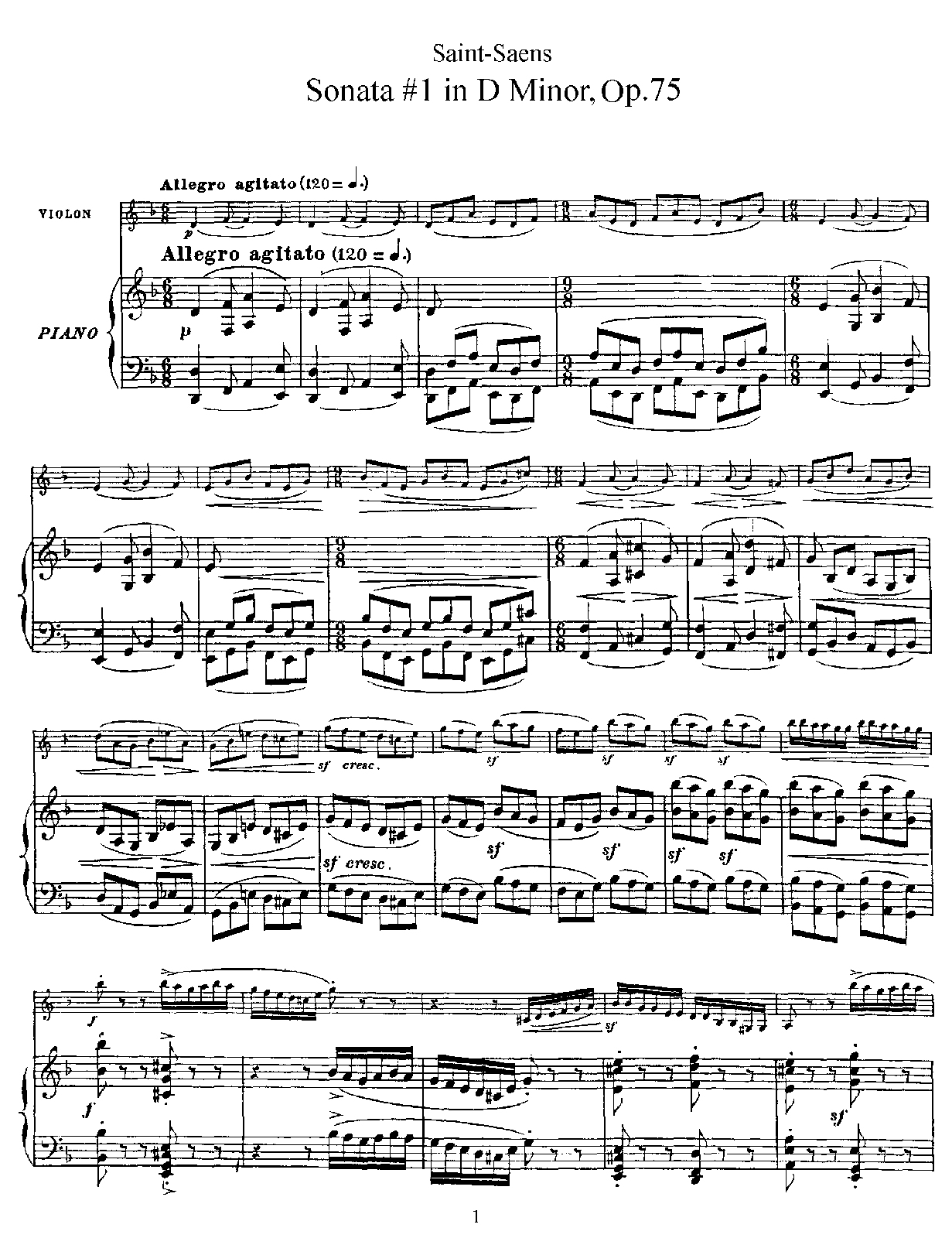 Violin Sonata No.1, Op.75