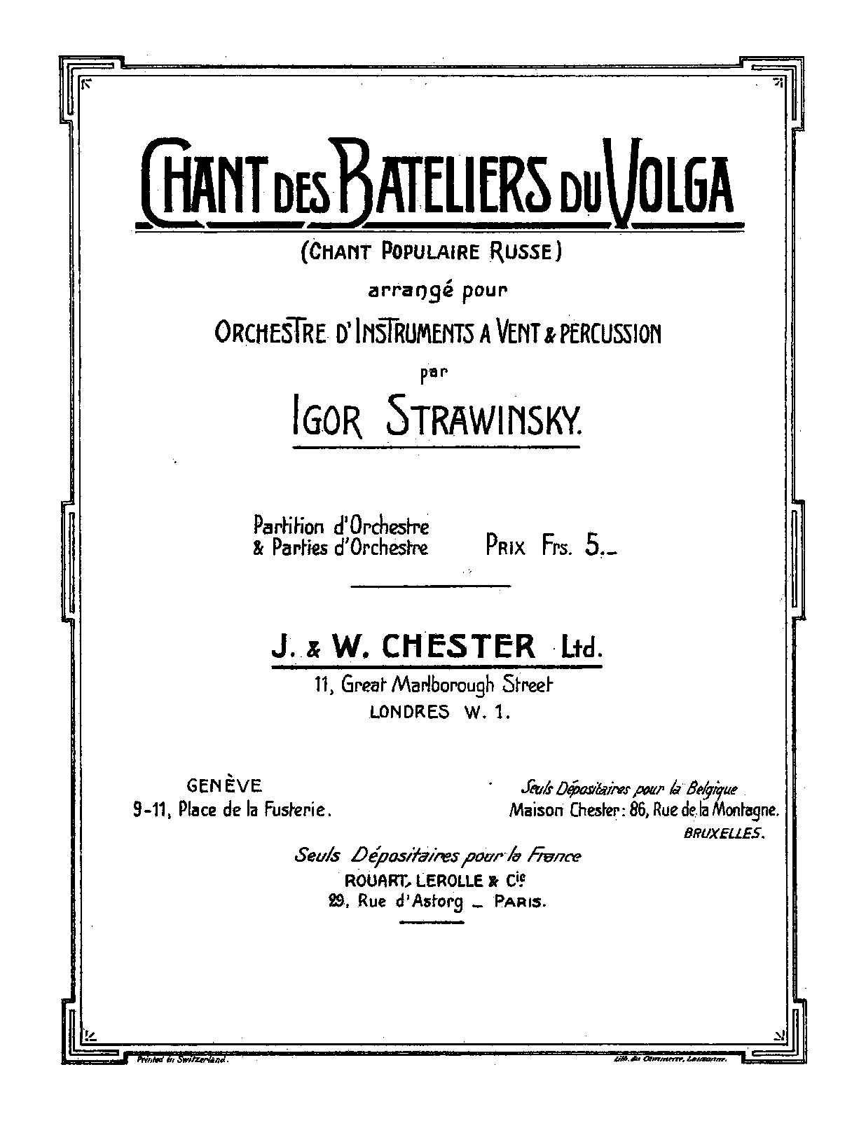 Chant des bateliers du Volga, KN15