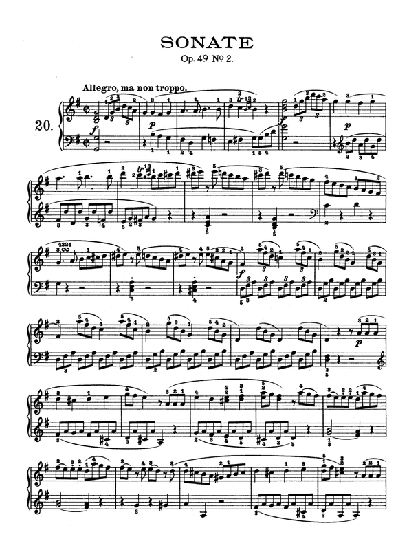 Piano Sonata No.20, Op.49 No.2