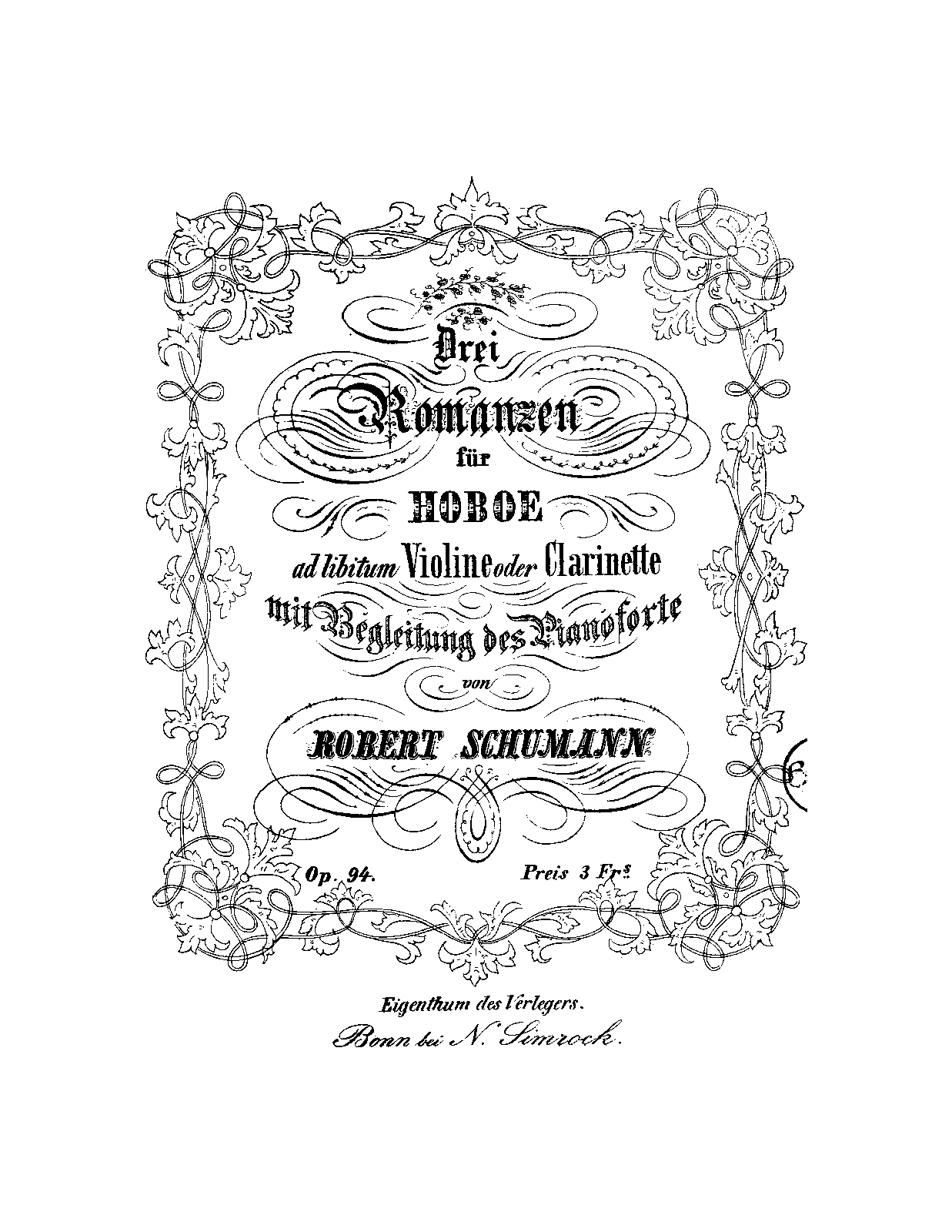 3 Romanzen, Op.94