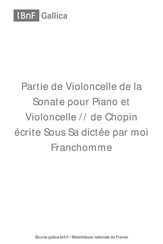 Cello Sonata, Op.65