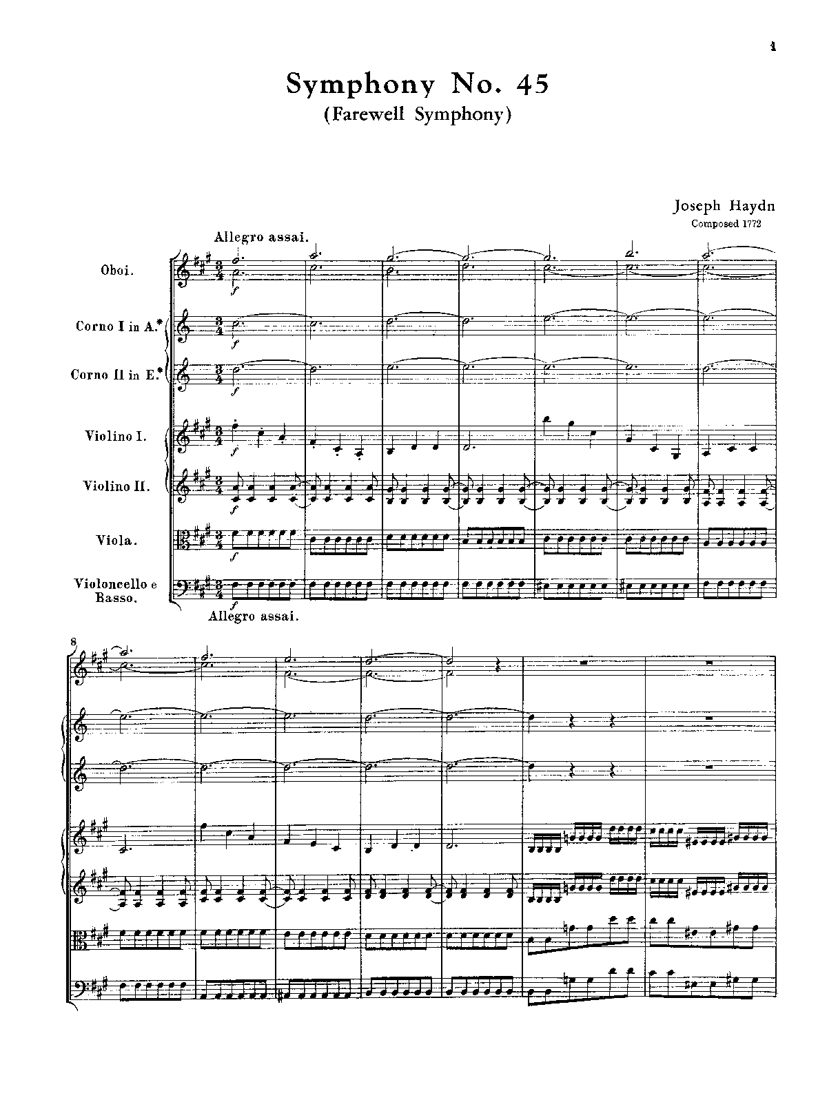 Symphony No.45 in F-sharp minor, Hob.I:45