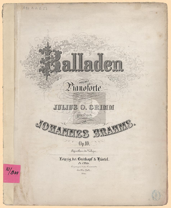 4 Ballades, Op.10