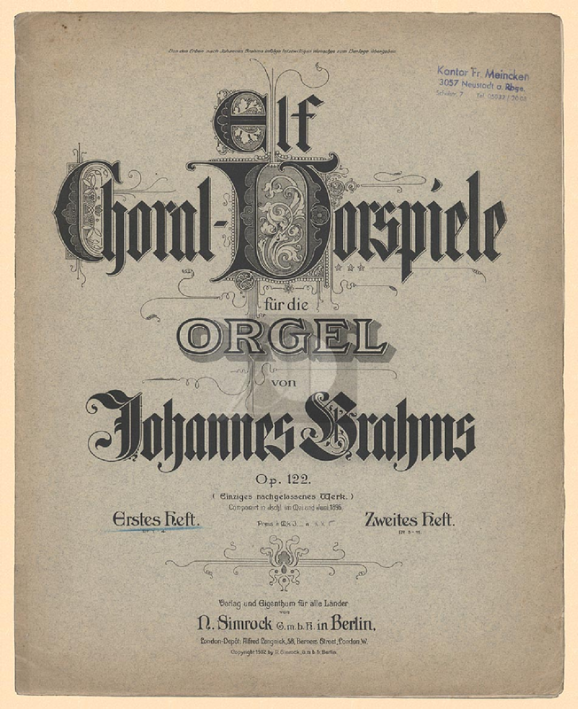 11 Chorale Preludes, Op.122