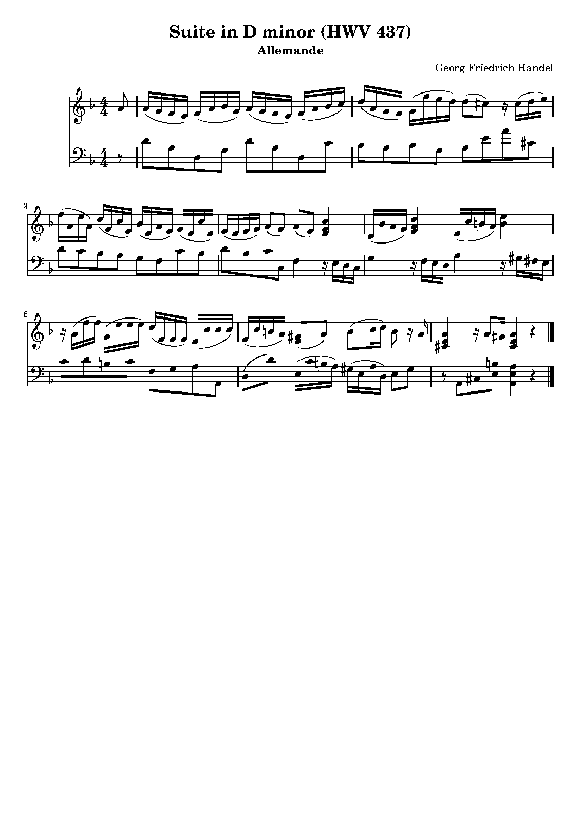 Suite in D minor, HWV 437