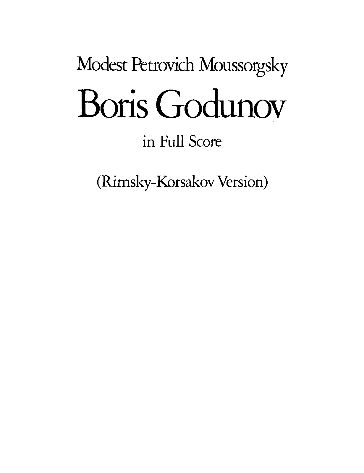 Boris Godunov