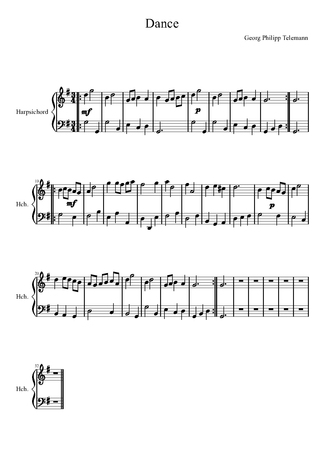 Ouverture in G major, TWV 32:13