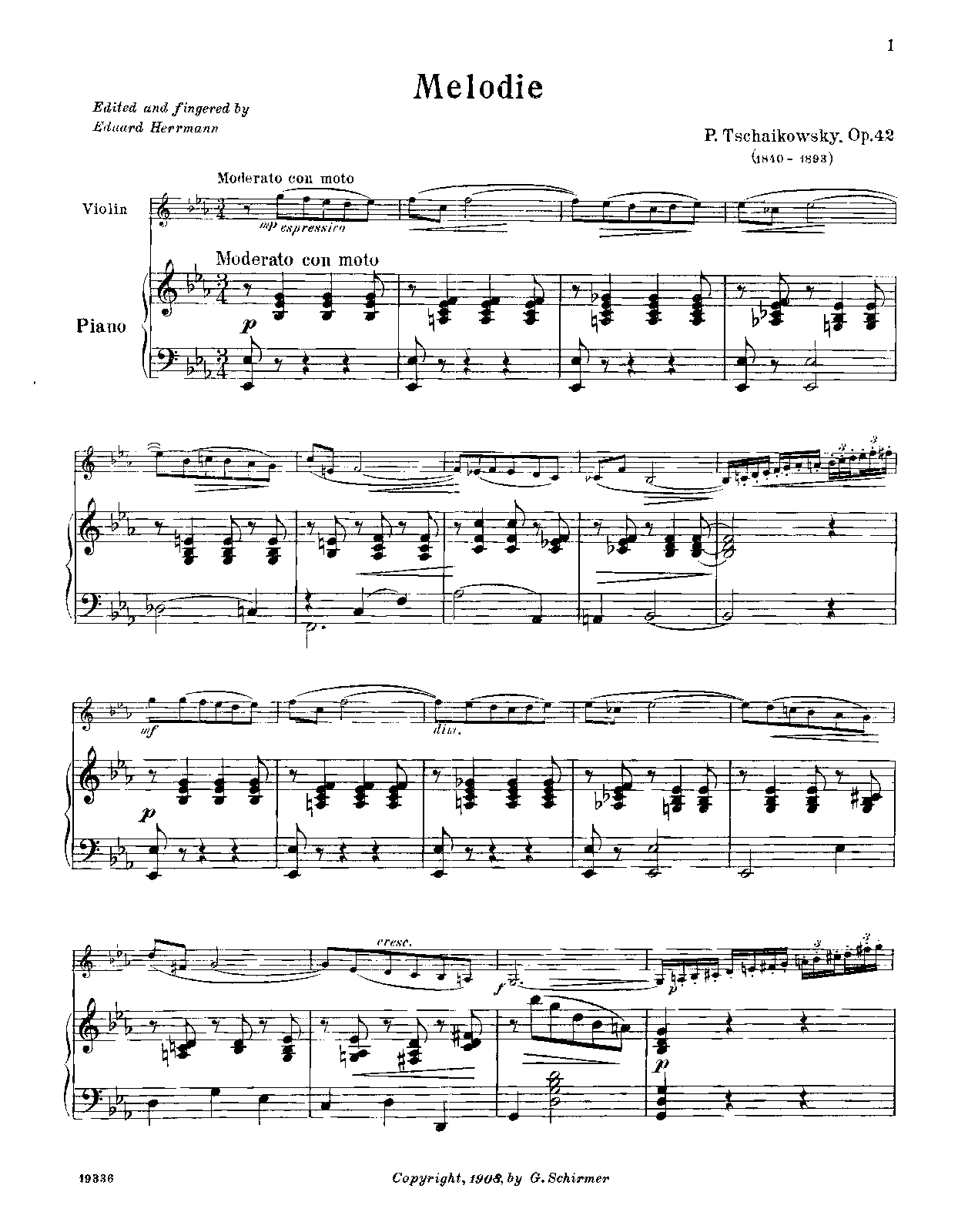 Souvenir d'un lieu cher, Op.42