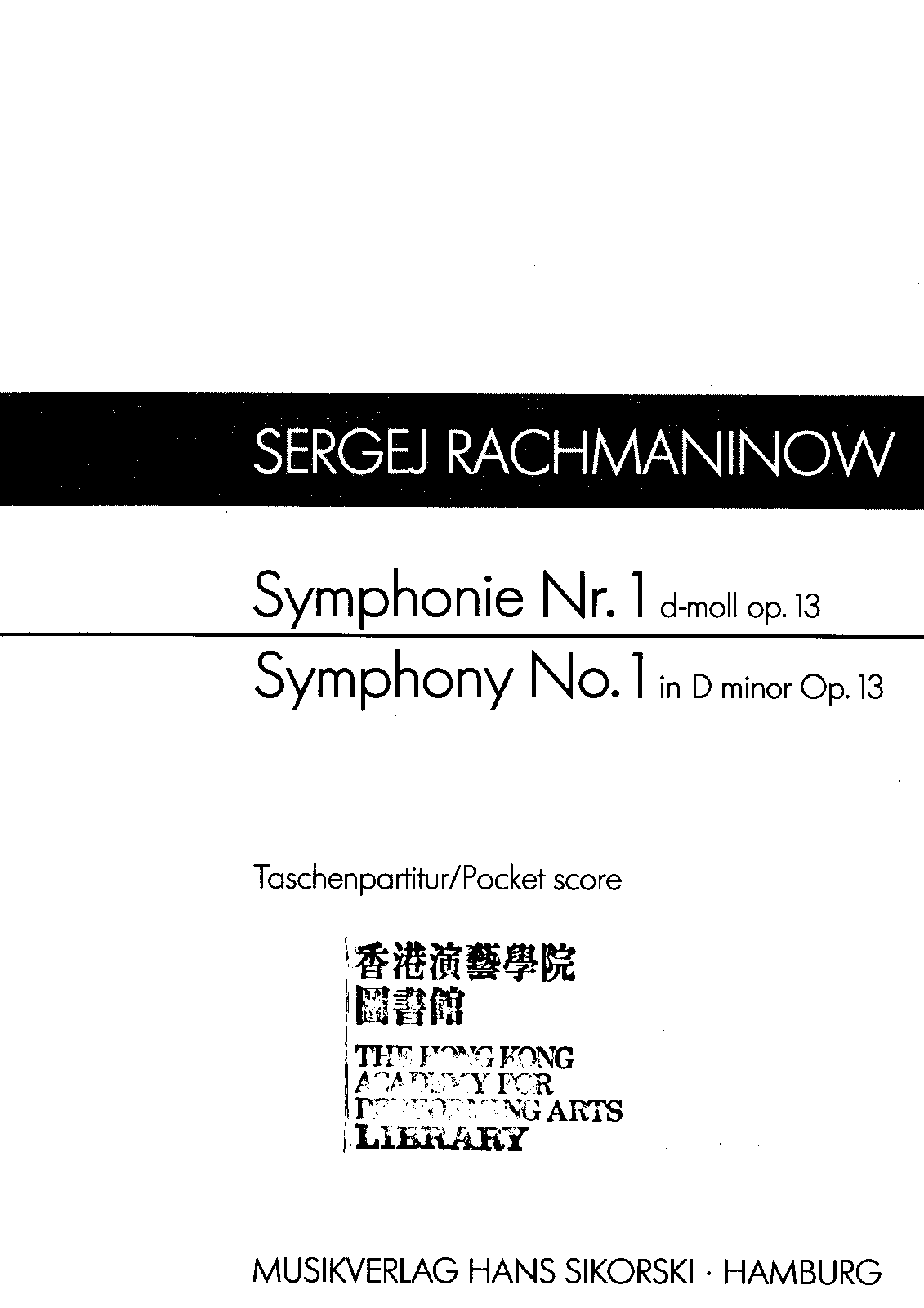 Symphony No.1, Op.13