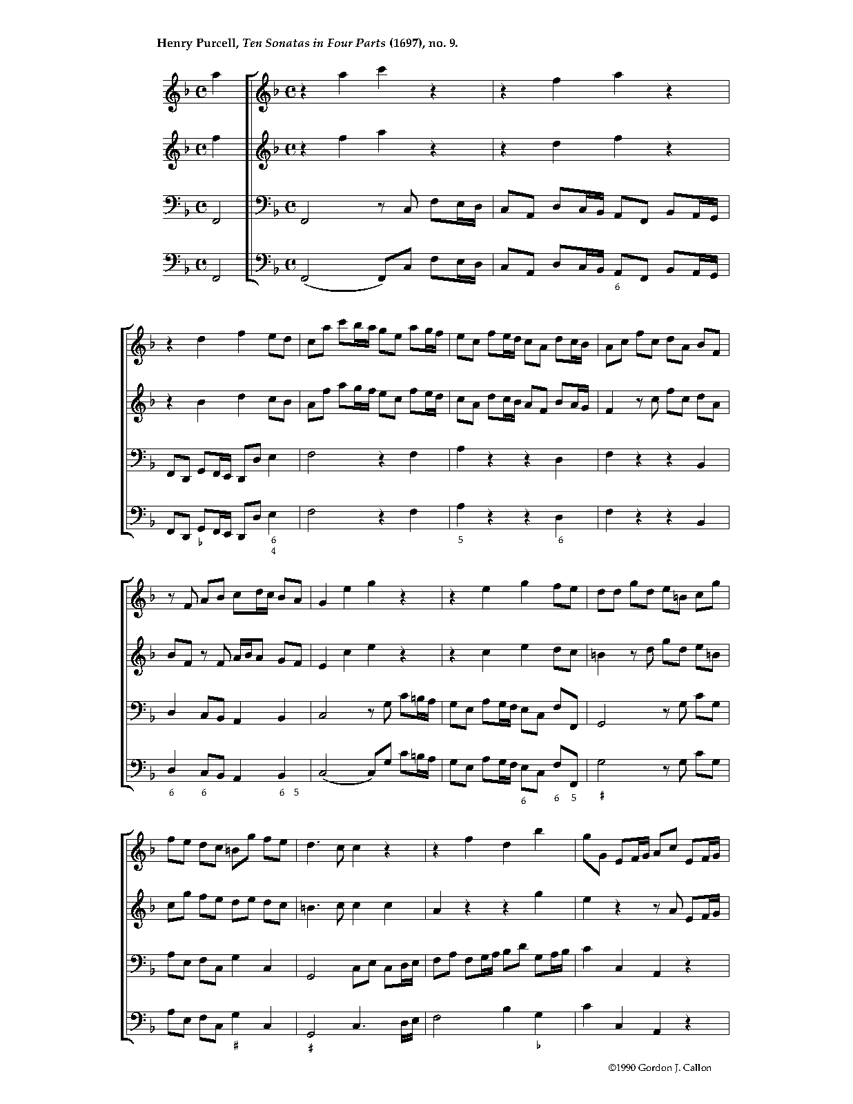 Sonata in F major 'Golden Sonata', Z.810