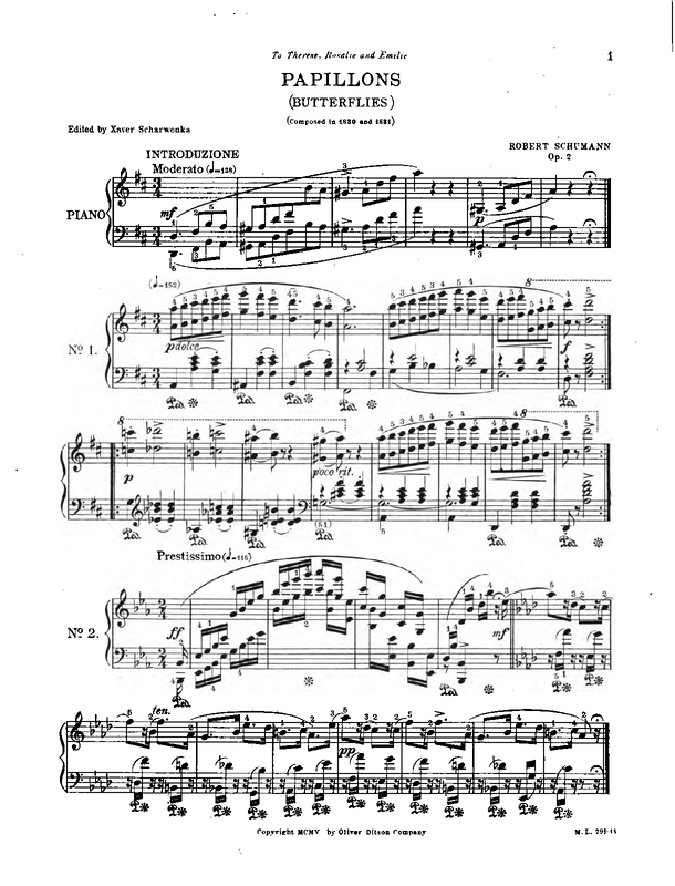 Papillons, Op.2