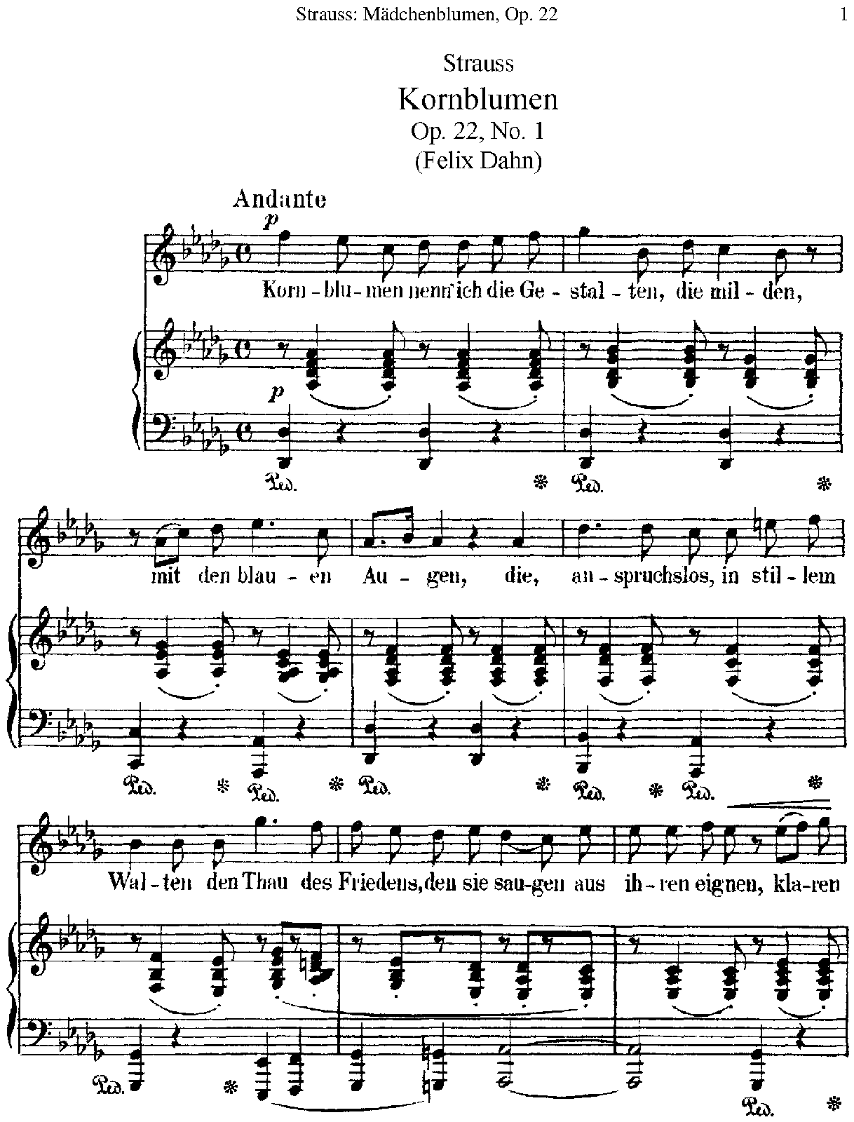 Mädchenblumen, Op.22