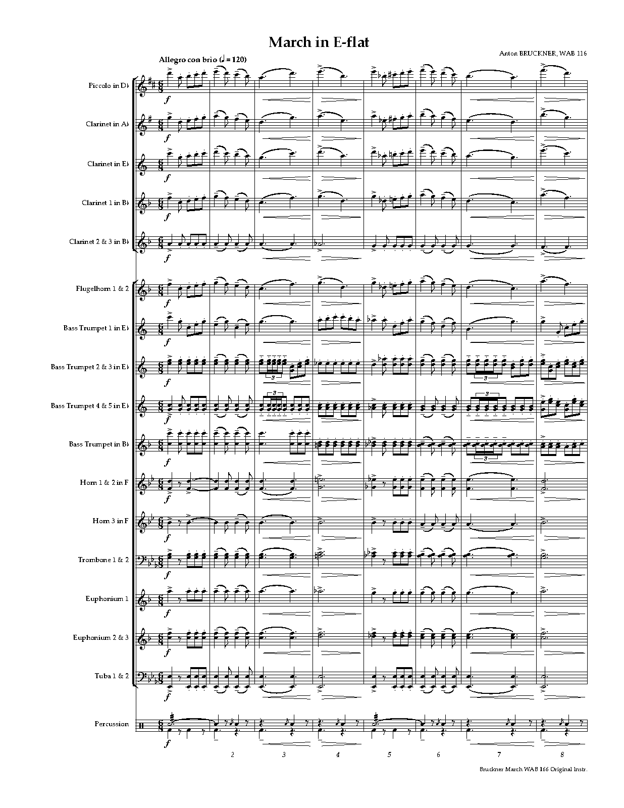 Military March in E-flat major, WAB 116