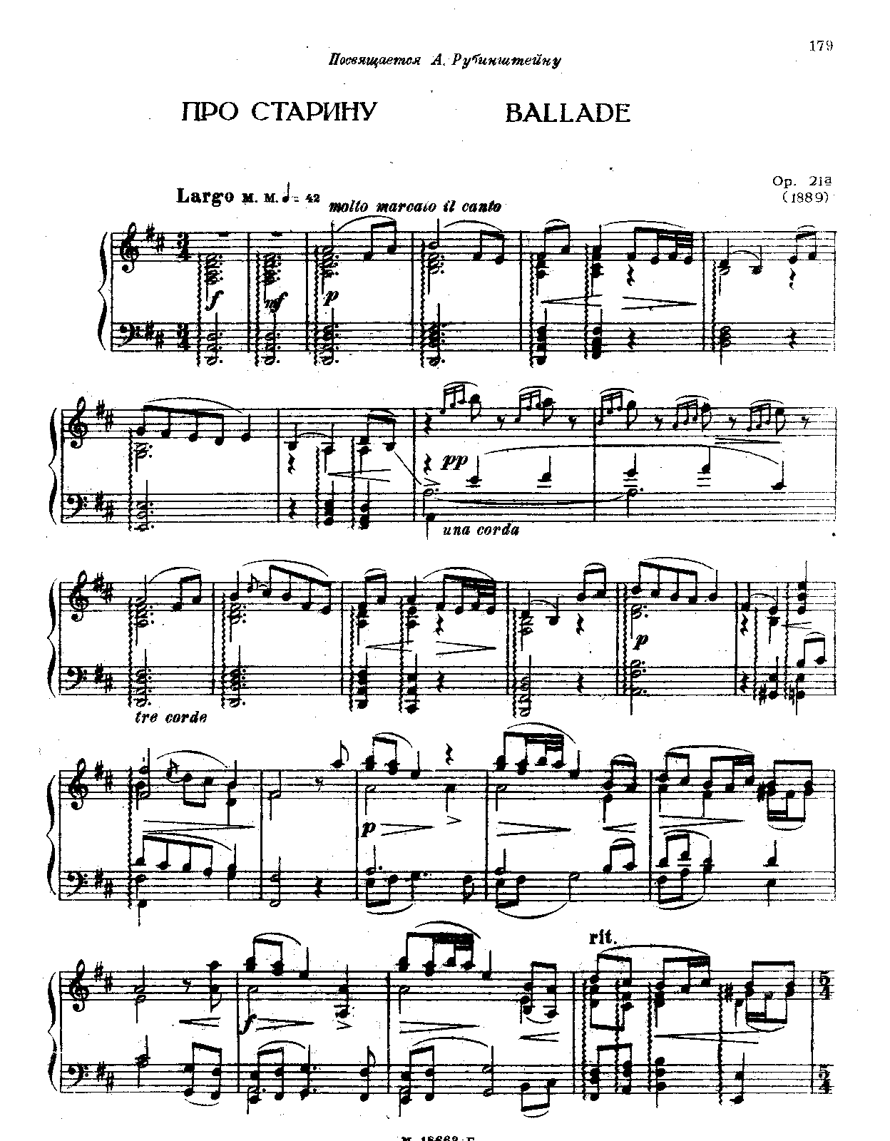 From Bygone Days, Op.21