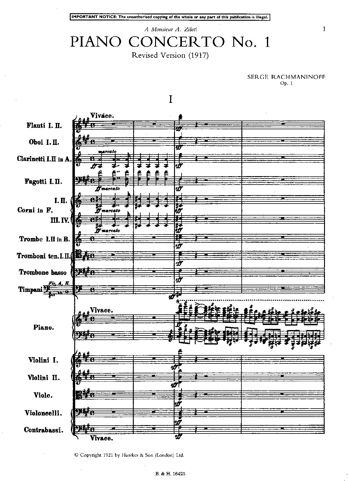 Piano Concerto No.1, Op.1
