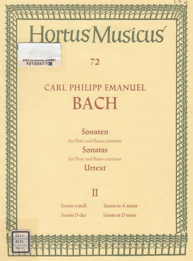 Flute Sonata in A minor, H.555