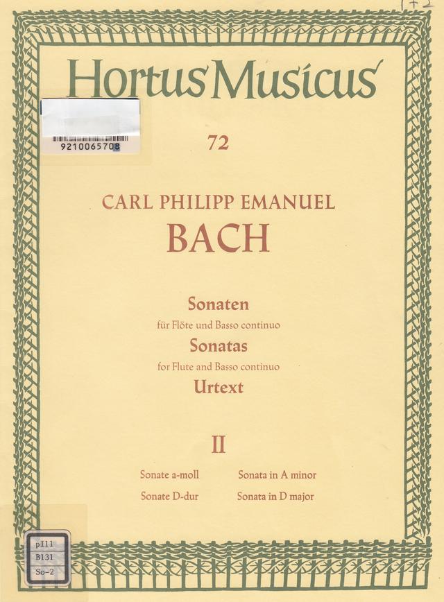 Flute Sonata in A minor, H.555