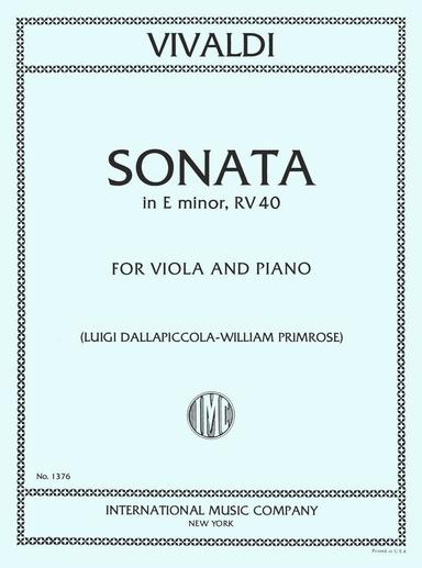 Cello Sonata in E minor, RV 40