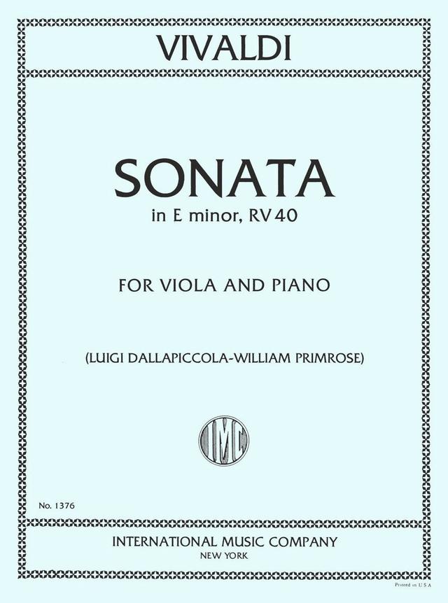 Cello Sonata in E minor, RV 40