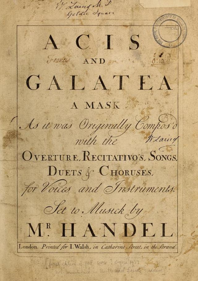 Acis and Galatea, HWV 49