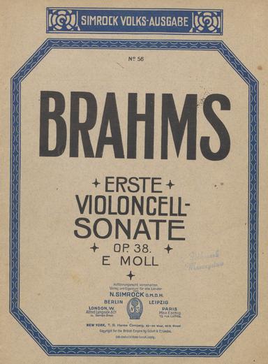 Cello Sonata No.1, Op.38