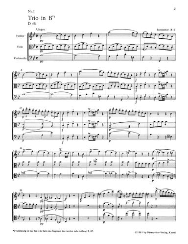 String Trio in B-flat major, D.471