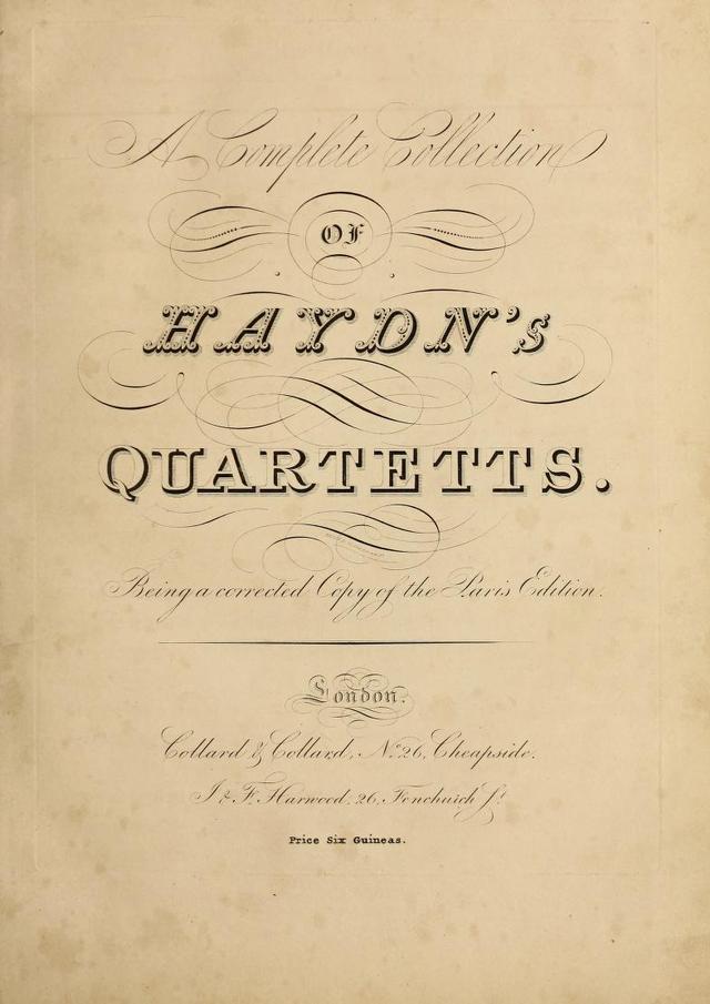 A Complete Collection of Haydn's Quartetts