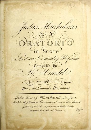 Judas Maccabaeus, HWV 63