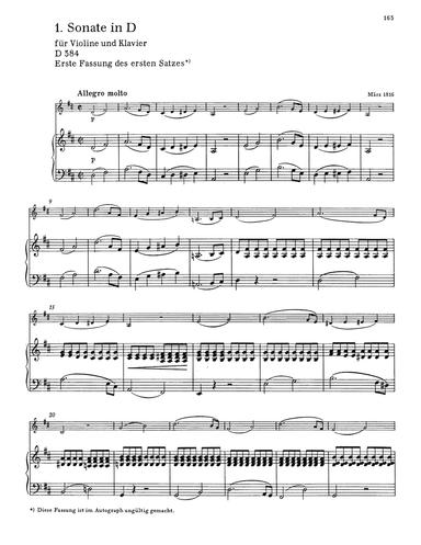 Violin Sonata in D major, D.384