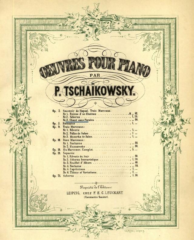 Souvenir de Hapsal, Op.2