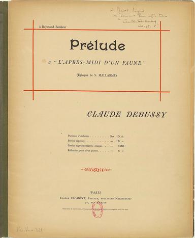 Prélude à l'après-midi d'un faune, CD 87