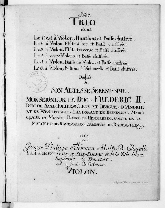 6 Trio Sonatas
