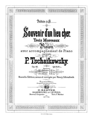 Souvenir d'un lieu cher, Op.42