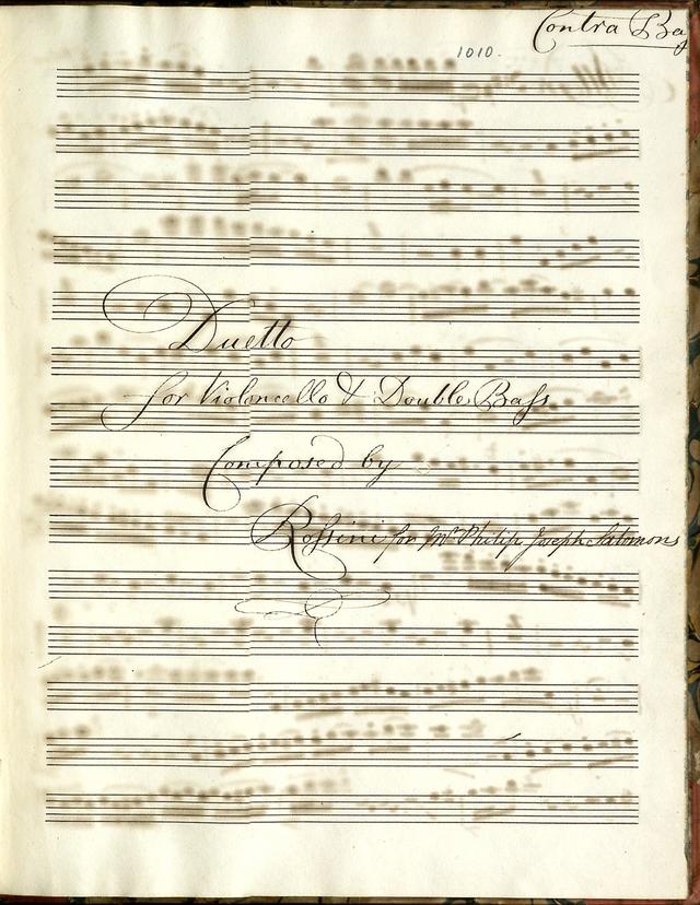 Duet for Cello and Double Bass in D major