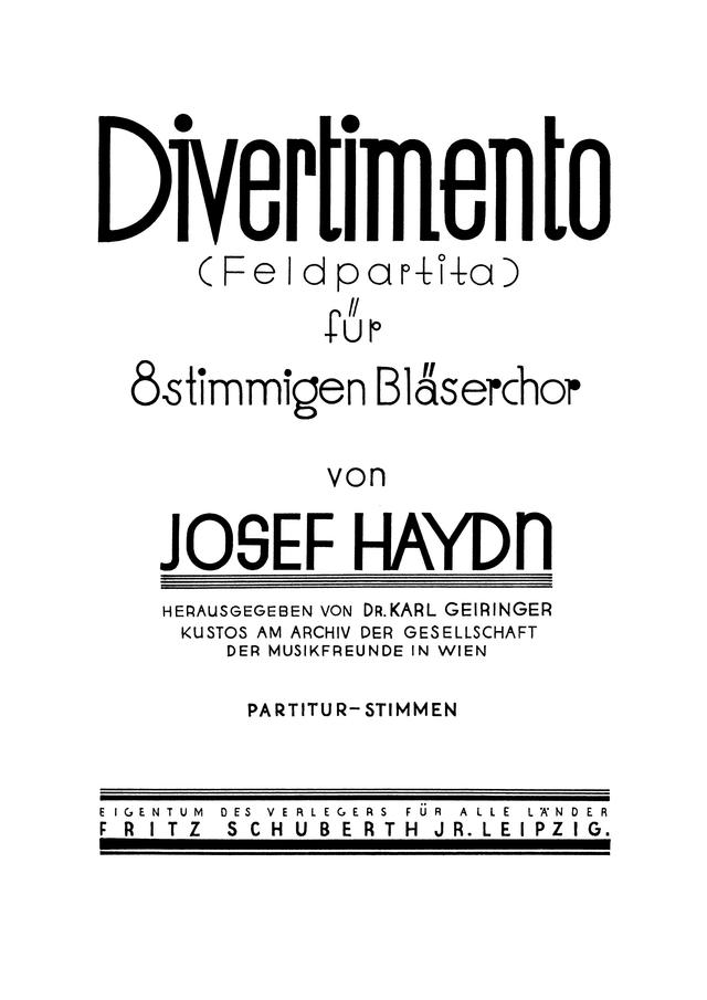 Divertimento in B-flat major, Hob.II:46